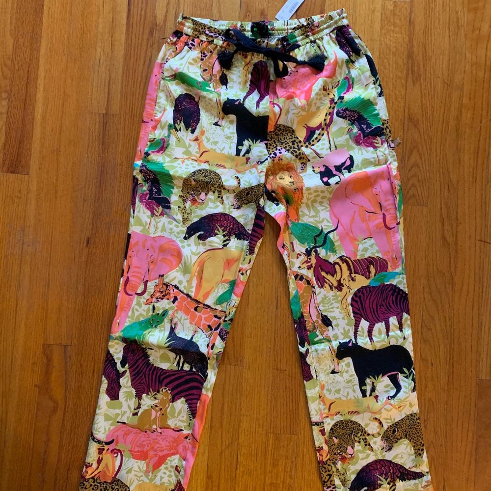 Drapey wide-leg pant in Ratti® safari print